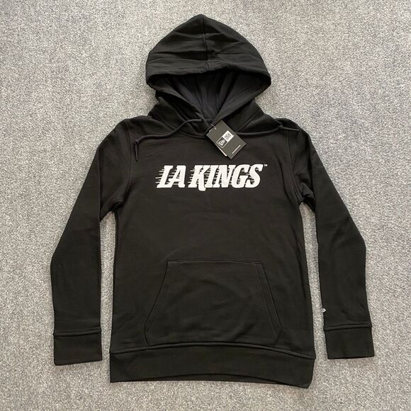 New Era Tops - Los Angeles LA Kings Wordmark Logo New Era Hoodie Womens Medium Black NHL Hockey